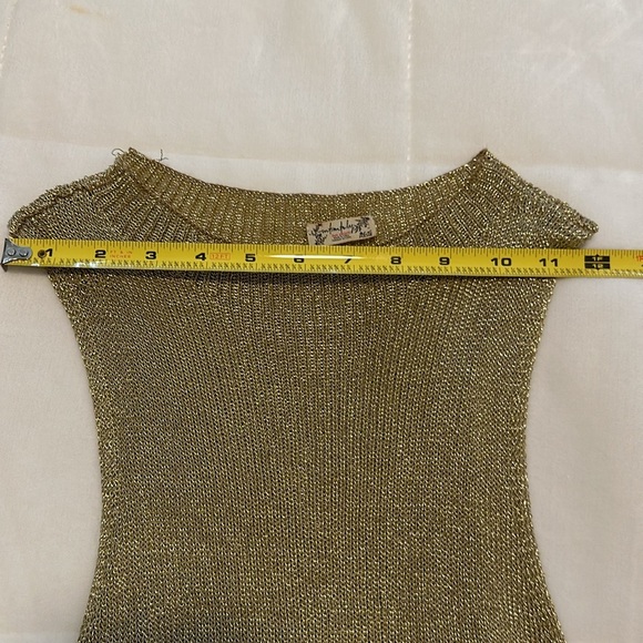 NWOT RARE FP Kimmi Shine Crop in Gold Size S - Picture 11 of 14